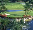 The par-4 second hole at the Diplomat Country Club features a signature island green. 