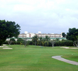 The first hole at the Diplomat Country Club is a double-dogleg par 5. 