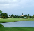 There are many water hazards in play off the tee box at the Diplomat Country Club.